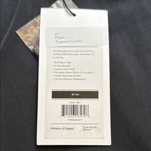 Ministry of Supply Gray Tapered Chino